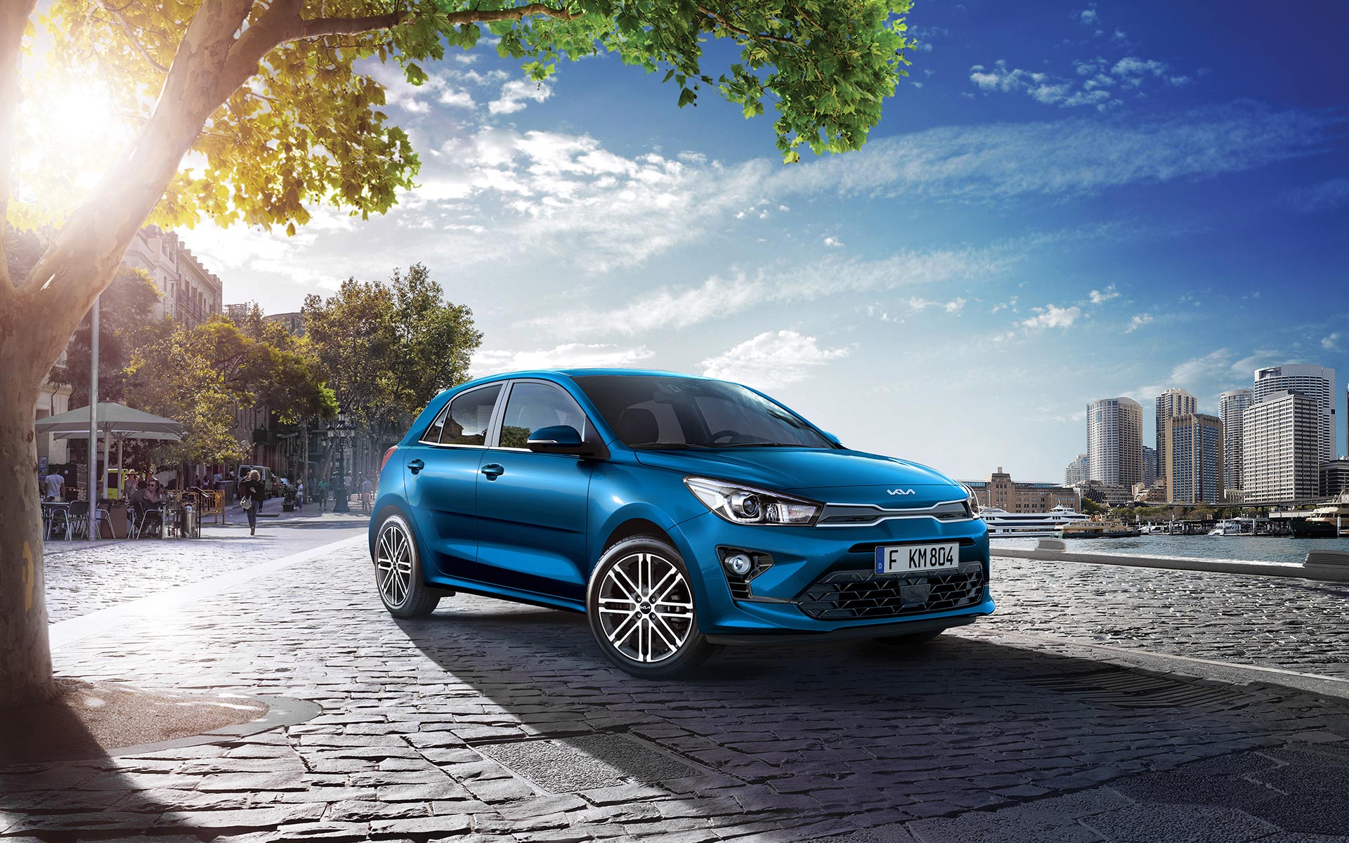 Kia Rio Karosseriedesign, Seitenansicht, vorne, rechts